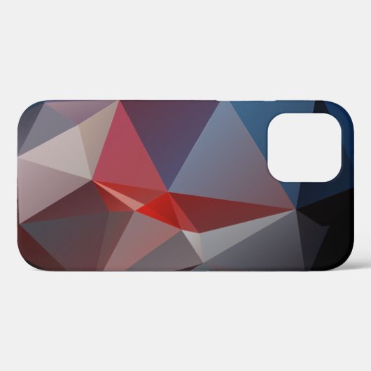 Coques Case-Mate iPhone Blues et rouges Pyramides Abstraites (Verso (horizontal))