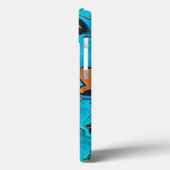 Coques Case-Mate iPhone Blues Golds et Greens Liquid Abstrait (Verso / Gauche)
