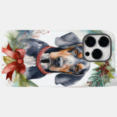 Coques Case-Mate iPhone Bluetick Coonhound Christmas Wreath Festive Pup (Verso (horizontal))
