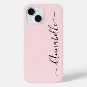 Coques Case-Mate iPhone Blush Dusty rose Nom personnalisé (Verso)