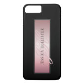 Coques Case-Mate iPhone Blush Élégant Faux Or Rose | Nom & Initiales (Dos)