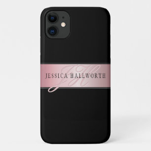 Case-Mate iPhone Case Blush Élégant Faux Or Rose Nom & Initiales