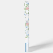 Coques Case-Mate iPhone Blush Monogramme Floral Aquarelle Bleu  (Verso / Gauche)