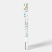 Coques Case-Mate iPhone Blush Monogramme Floral Aquarelle Bleu  (Verso / Gauche)
