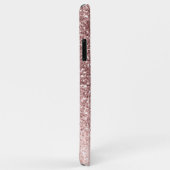 Coques Case-Mate iPhone Blush Monogramme Pailleté Rose Féminin (Dos/Droite)