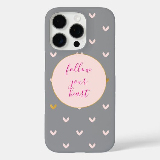 Coques Case-Mate iPhone Blush Noir Rose Gris Or Cœurs (Verso)