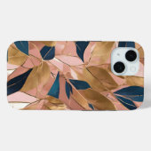 Coques Case-Mate iPhone Blush Pink Gold Boho Collection Feuille populaire (Verso (horizontal))