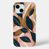 Coques Case-Mate iPhone Blush Pink Gold Boho Collection Feuille tendance (Verso)