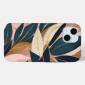 Coques Case-Mate iPhone Blush Pink Gold Boho Collection Feuille tendance (Verso (horizontal))