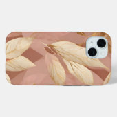 Coques Case-Mate iPhone Blush Pink Gold Collection Feuille tendance Boho (Verso (horizontal))