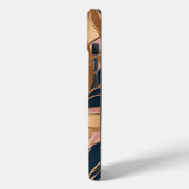 Coques Case-Mate iPhone Blush Pink Gold Modern Boho Collection Feuilles (Verso / Gauche)