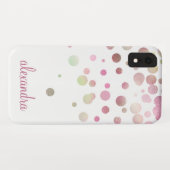Coques Case-Mate iPhone Blush Pink Pastel Iriascendance Nom Confetti (Dos (Horizontal))