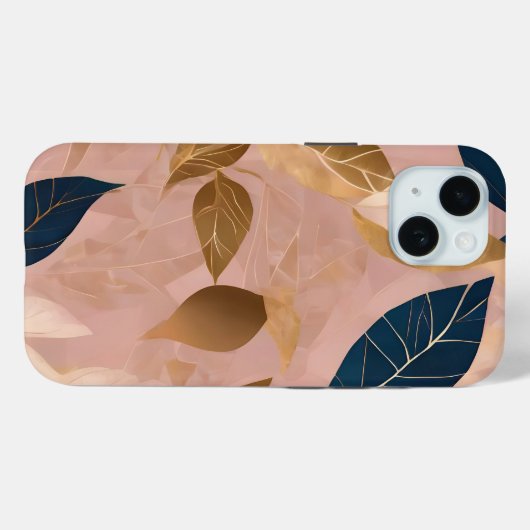 Coques Case-Mate iPhone Blush Rose or Boho Feuilles Collection populaire (Verso (horizontal))