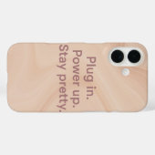 Coques Case-Mate iPhone Blush & sand Plug En Ai art (Verso (horizontal))