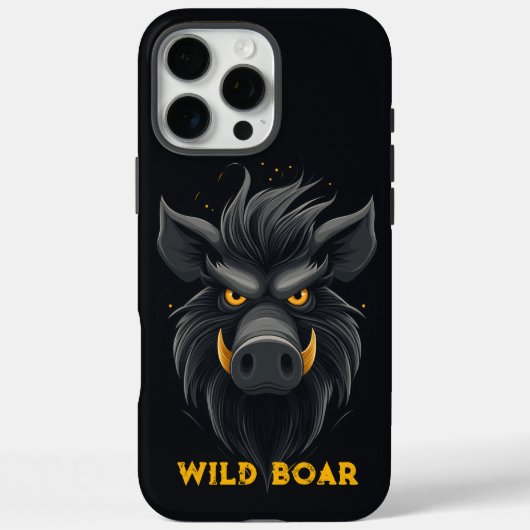 Coques Case-Mate iPhone Boar sauvage en colère Noir (Verso)