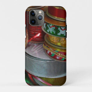 Case-Mate iPhone Case Bobines de ruban de Noël rouge et or