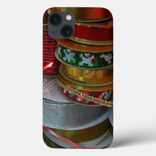 Case-Mate iPhone Case Bobines de ruban de Noël rouge et or