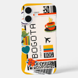Coques iPhone 16 Bogotá Boarding Pass - Culture Colombie