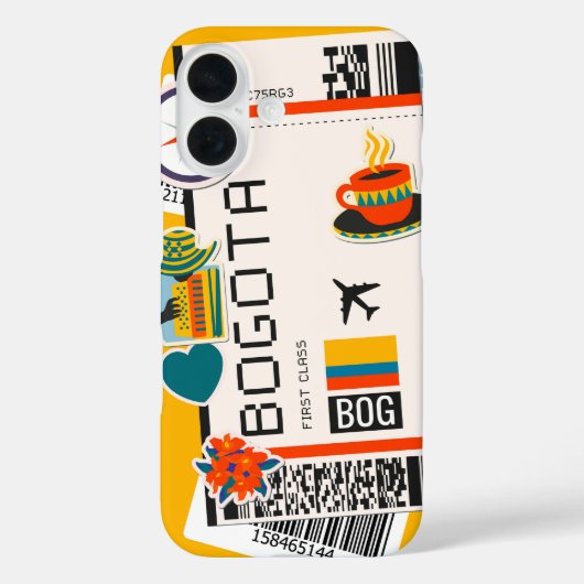 Coques Case-Mate iPhone Bogotá Boarding Pass - Culture Colombie (Verso)