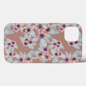 Coques Case-Mate iPhone Bohème Terracotta rose Fleurs Aquarelle (Verso (horizontal))
