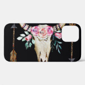 Coques Case-Mate iPhone Bohemian Deer Skull Watercolor Art (Verso (horizontal))