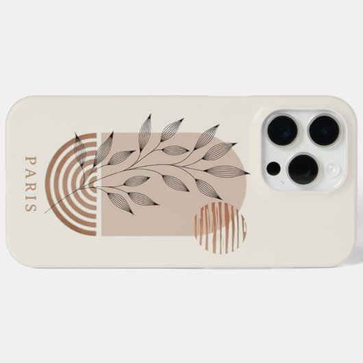 Coques Case-Mate iPhone Boho Abstrait contemporain personnalisé (Verso (horizontal))