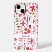 Coques Case-Mate iPhone Boho Aquarelle Nom floral (Verso)