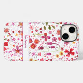 Coques Case-Mate iPhone Boho Aquarelle Nom floral (Verso (horizontal))