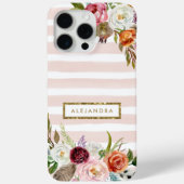 Coques Case-Mate iPhone Boho Blooms Bleu Strigramme (Verso)
