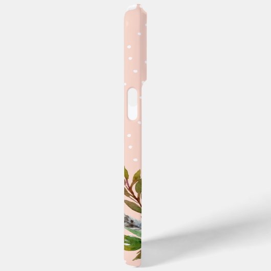 Coques Case-Mate iPhone Boho Blooms Blush Dot Monogramme (Verso / Droite)