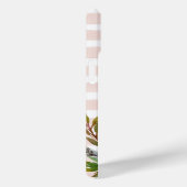 Coques Case-Mate iPhone Boho Blooms Blush Rayure Monogramme (Verso / Droite)