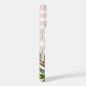 Coques Case-Mate iPhone Boho Blooms Blush Rayure Monogramme (Verso / Droite)