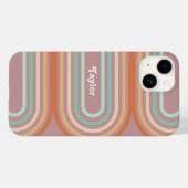 Coques Case-Mate iPhone Boho Bohemian Pastel Rainbow Mauve Arrière - plan (Verso (horizontal))