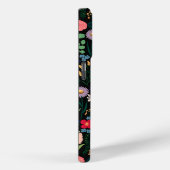 Coques Case-Mate iPhone Boho Botanique Aquarelle Fleurs Noir (Verso / Droite)
