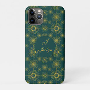 Case-Mate iPhone Case Boho Celestial Sun Stars Personnalisé Turquoise