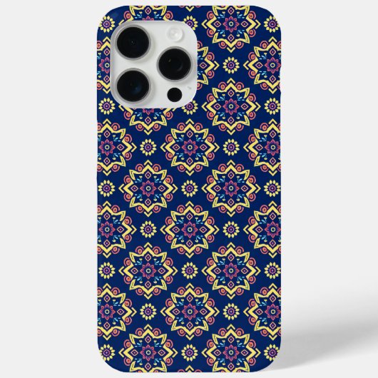Coques Case-Mate iPhone Boho Chic géométrique motif floral (Verso)