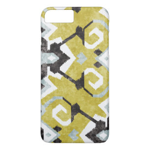 Coque Case-Mate Pour iPhone Boho chic jaune ikat motif tribal monogramme