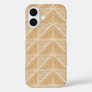 Coques iPhone 16 Boho Chic Lignes géométriques modernes Motif Or