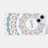 Coques Case-Mate iPhone Boho Chic Mandala Design (Verso (horizontal))