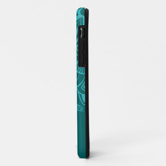 Coques Case-Mate iPhone Boho Chic Mandala Turquoise et Turquoise (Dos/Gauche)