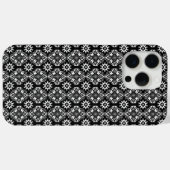 Coques Case-Mate iPhone Boho Chic noir et blanc motif floral (Verso (horizontal))