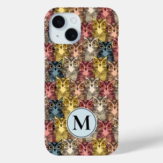 Coques Case-Mate iPhone Boho coloré Boodland Owl Motif (Verso)