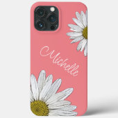 Coques Case-Mate iPhone Boho Daisies Botanique Pêche Florale tendance (Verso)