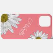 Coques Case-Mate iPhone Boho Daisies Botanique Pêche Florale tendance (Verso (horizontal))