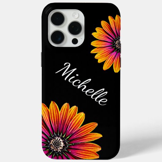 Coques Case-Mate iPhone Boho Daisies Botanique Rustique Noir (Verso)