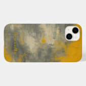 Coques Case-Mate iPhone Boho Elegance Abstraite moutarde & Gris Art (Verso (horizontal))