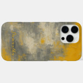 Coques Case-Mate iPhone Boho Elegance Abstraite moutarde & Gris Art (Verso (horizontal))