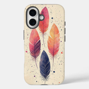 Coques iPhone 16 Boho Feather Dance Téléphone Case