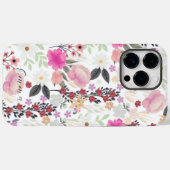 Coques Case-Mate iPhone Boho Fleur sauvage rose Floral (Verso (horizontal))