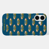 Coques Case-Mate iPhone Boho Floral Butterfly Illustration personnalisée (Verso (horizontal))